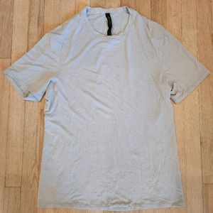 Lululemon Drysense Mesh Short Sleeve Heathered Sea Salt